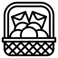 basket outline icon