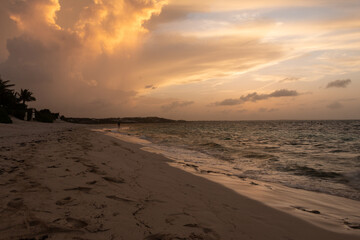 Sunset on Providenciales North Beach Turks and Caicos 