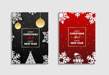 Christmas sale promotion poster banner with product display and festive decoration black background