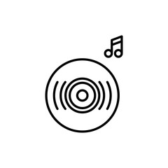 song icon. outline icon