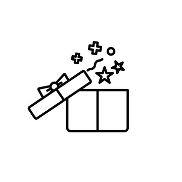 recommend clip art: gift box icon. outline icon
