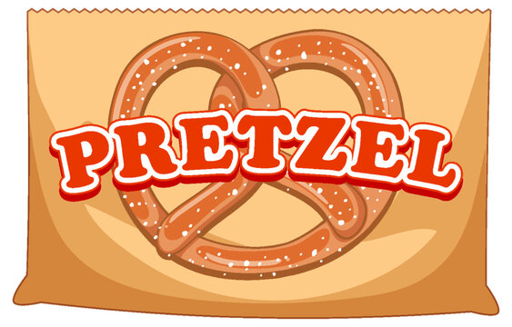 Pretzel Paper Bag Isolated