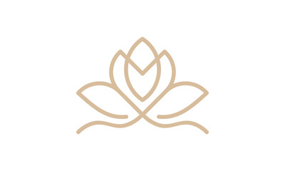 Obraz premium abstract flower lotus logo. luxury spa beauty design template.