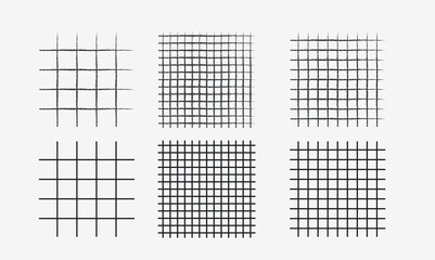 Fototapeta premium Set of modern and abstract grids and frames