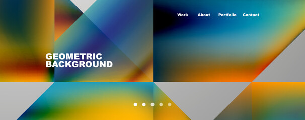 Dynamic lines, triangles, rectangles geometric abstract background. Vector Illustration For Wallpaper, Banner, Background, Card, Book Illustration, landing page