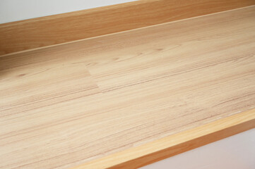 wooden floor and white wall, construction industry