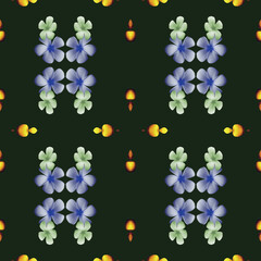 Frangipani seamless background with flowers