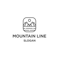  Mountain logo template vector illustration design
