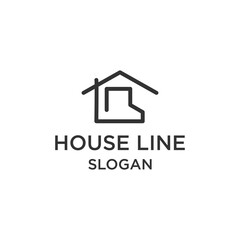 House logo icon flat design template 