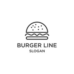  Burger logo icon design template vector illustration