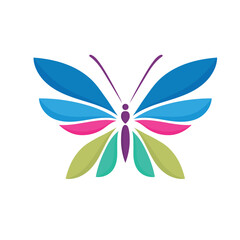 colorful simple Butterfly vector