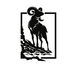 argali mountain sheep silhouette