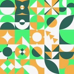 Geometric Bauhaus Pattern design. Abstract Background design template. Vector Shape and modern art. 