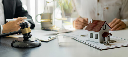 Real Estate Broker Business Business meeting working with a new start-up project idea presentation, analysis, real estate concept plan, property value diagram