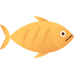 Fish isolated on white background, illustration, icon, element