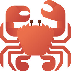 Crab isolated on white background, illustration, icon, element