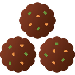 Falafel isolated on white background, illustration, icon, element