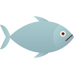 Fish isolated on white background, illustration, icon, element