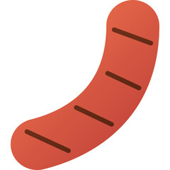 Sausage isolated on white background, illustration, icon, element