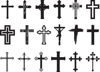 Religious CROSS BUNDLE, Jesus Cross, Old Rugged Cross , Christian ,Cross , Religious , Cross ClipArt, Crosses, Catholic Cross, Silhouette Cross, Faith Cross