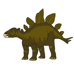 stegosaurus dinosaur vector illustration