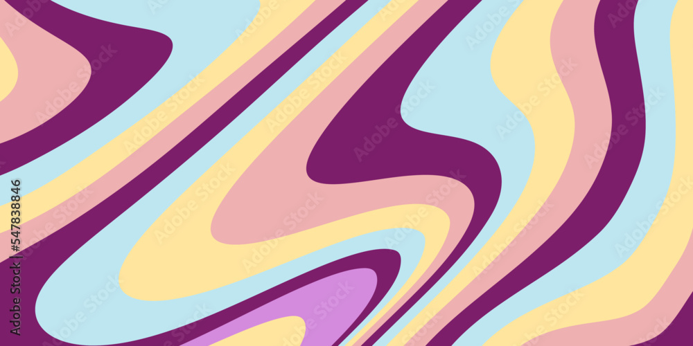 Poster trendy texture background with waves. abstract retro colorful style. vector, 2023