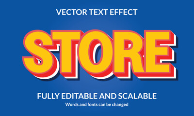 Store Editable 3D text style effect
