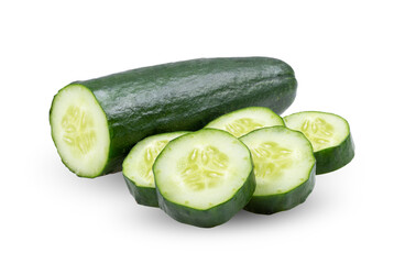 Cucumber slice isolated on transparent png