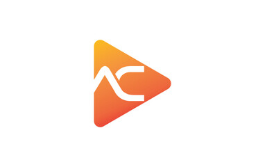 Play button icon vector and play button logo symbol with icon letter