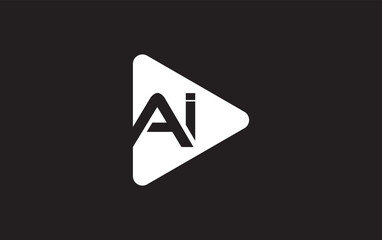 Play button icon vector and play button logo symbol with icon letter