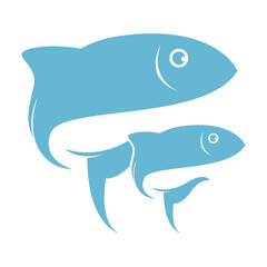 Beautiful fish logo icon
