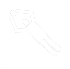 Illustration of a goalkeeper catching the ball with his hands