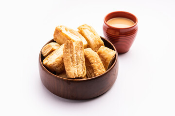 Khari puff biscuit or Kharee Puff pastry is an evergreen accompaniment with chai, Indian snack
