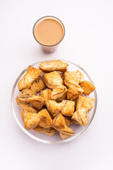 Khari puff biscuit or Kharee Puff pastry is an evergreen accompaniment with chai, Indian snack