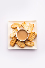 Khari puff biscuit or Kharee Puff pastry is an evergreen accompaniment with chai, Indian snack