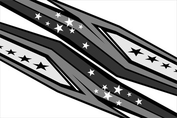 vector racing background design with a unique pattern of line variations and a combination of grayscale colors with star effects