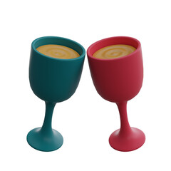 cheers beer party illustration 3d icon