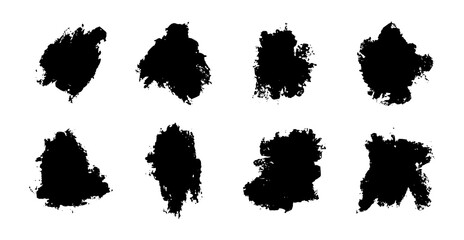 Abstract paintbrush collection bundle elements. Grunge paint vector illustration.