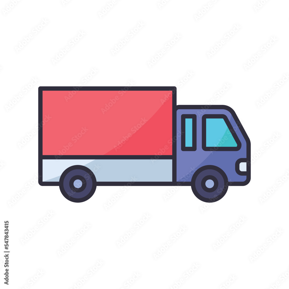 Wall mural truck icon vector design template in white background