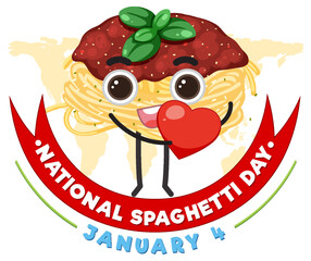 National Spaghetti Day Banner Design
