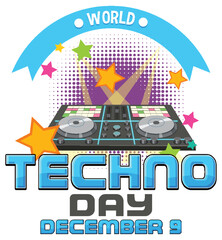 World Techno Day Banner Design