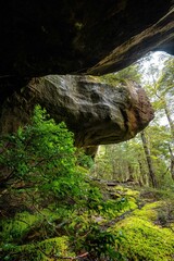 Rock formations in the western tiers of Tasmania