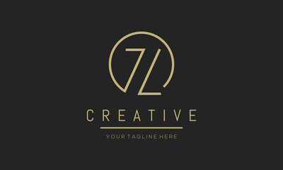 Modern creative letter Z vector logo design. Minimalist Z stylish monogram initial based icon.