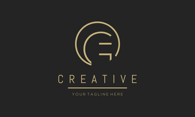 Obraz premium Modern creative letter G vector logo design. Minimalist G stylish monogram initial based icon.