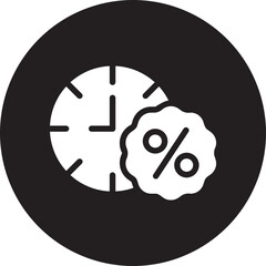 Obraz premium black friday glyph icon