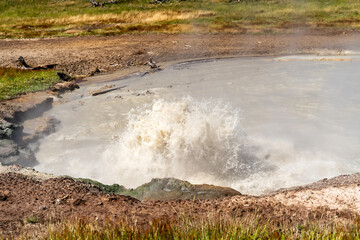 Churning Caldron at Sizzling Basin, Yellowstone National Park.