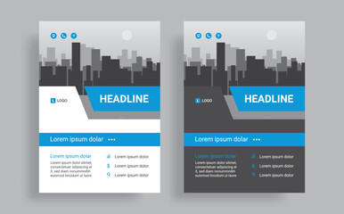 Flyer design template, Corporate design, for business, Cover