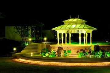 The pavilion beside the beach. 