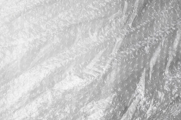 transparent cellophane bag close-up background texture of plastic