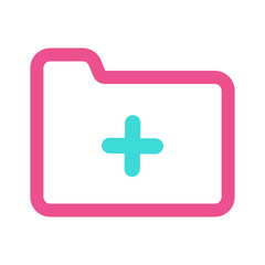 Folder Icon with Two Tone Colour Style